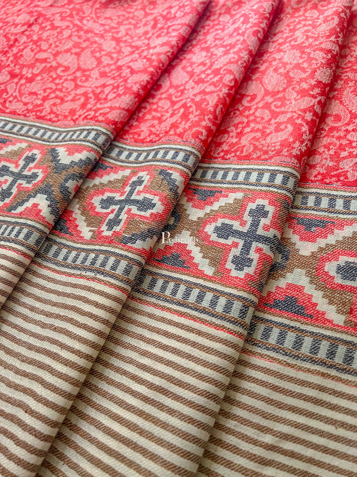 Pashtush India Gift Pack Pashutsh His and Her Set of Mens Stole and Womens Shawl, with Premium Gift Box, Rich Black and Red
