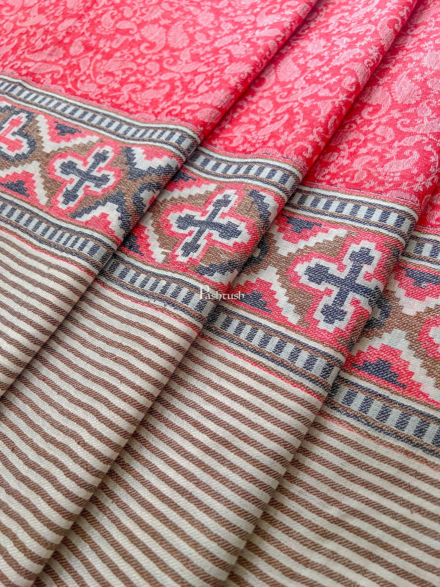 Pashtush India Gift Pack Pashutsh His and Her Set of Mens Stole and Womens Shawl, with Premium Gift Box, Rich Black and Red