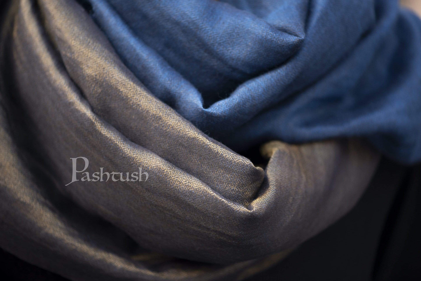 Pashtush India 70x200 Pashutsh Mens Twilight Collection, Reversible With Metallic Thread Weave, Fine Wool