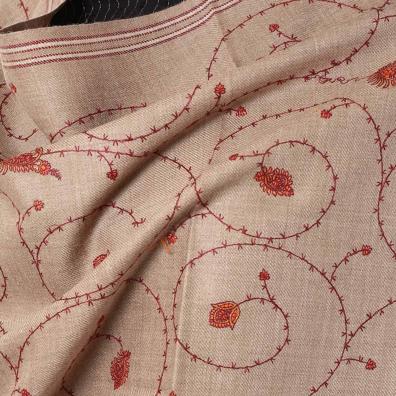 Pashtush Store Shawl Pashutsh Womens Kashmiri Jaal Embroidery Shawl