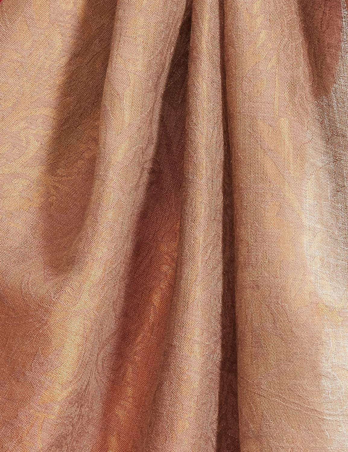 Pashtush India 100x200 Pashutsh Womens Twilight Collection, Jacquard Shawl, With Metallic Thread Weave, Fine Wool