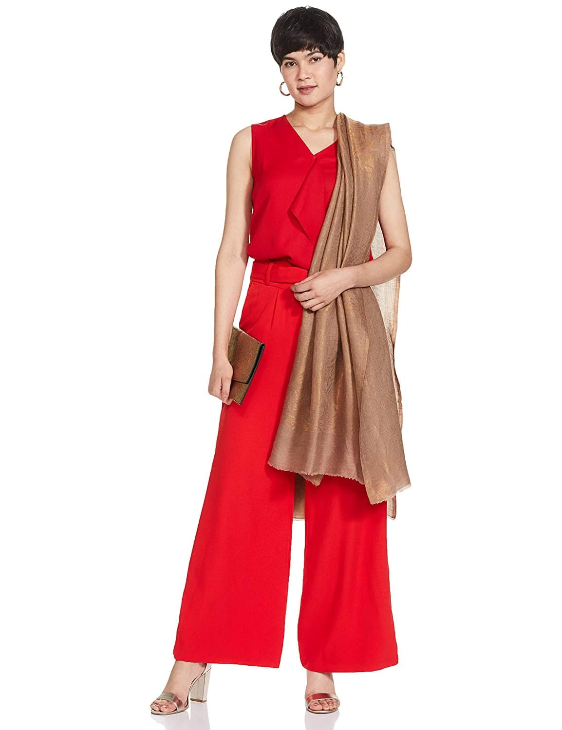 Pashtush India 100x200 Pashutsh Womens Twilight Collection, Jacquard Shawl, With Metallic Thread Weave, Fine Wool