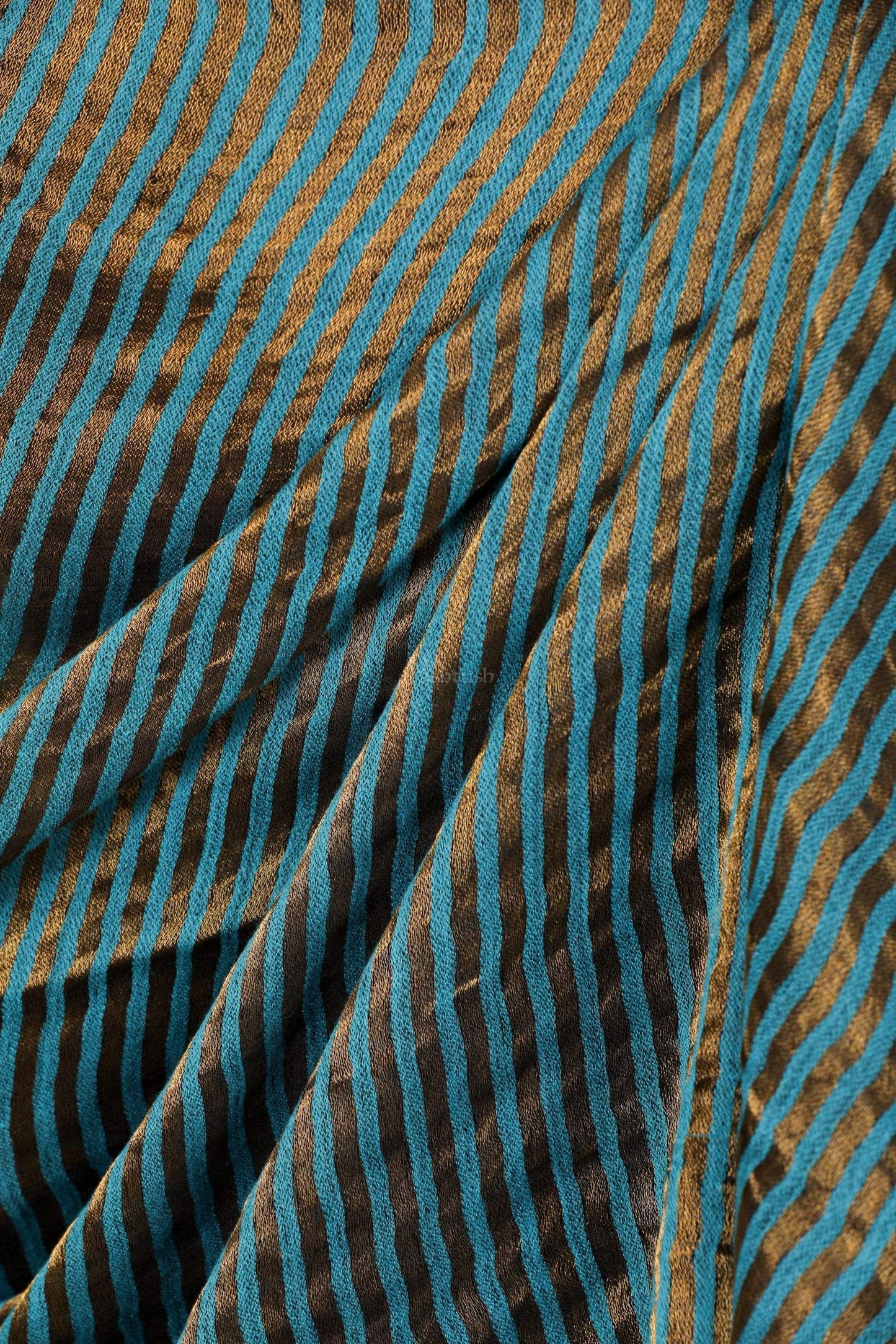 Pashtush India 70x200 Pashutsh Womens Twilight Striped Scarf, With Shimmery Zari Thread Weave