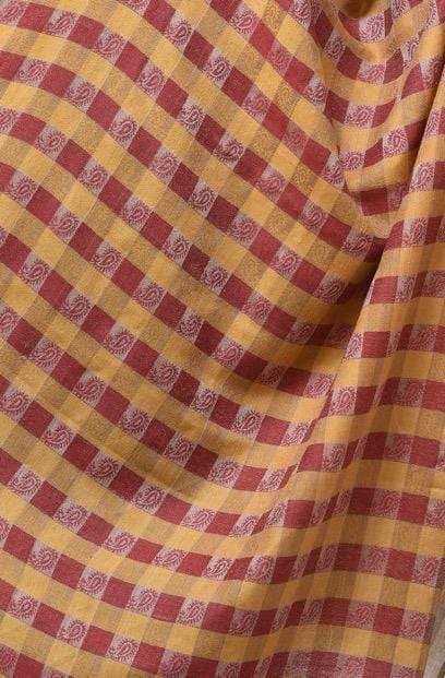 Pashwool 70x200 Pashwool Womens Fine Wool Checkered Stole, Soft and Warm