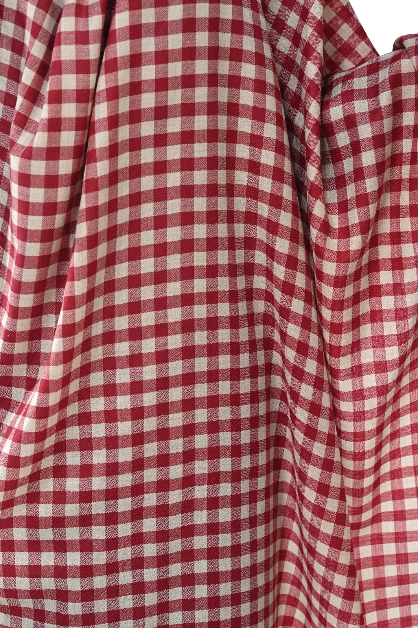Pashwool 100x200 Pashwool Womens Fine Wool Shawl, Soft and Warm, Checkered Weave