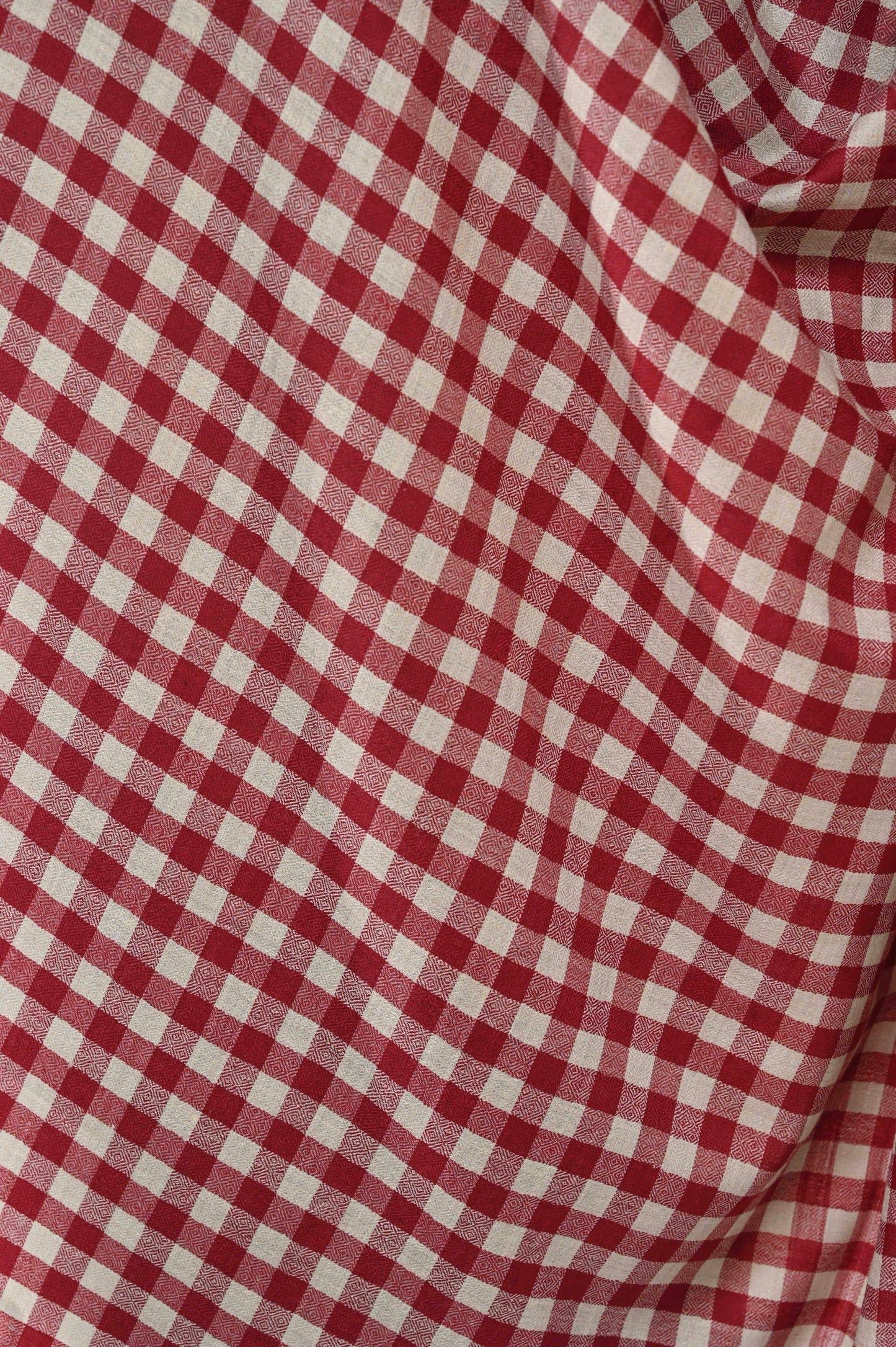 Pashwool 100x200 Pashwool Womens Fine Wool Shawl, Soft and Warm, Checkered Weave