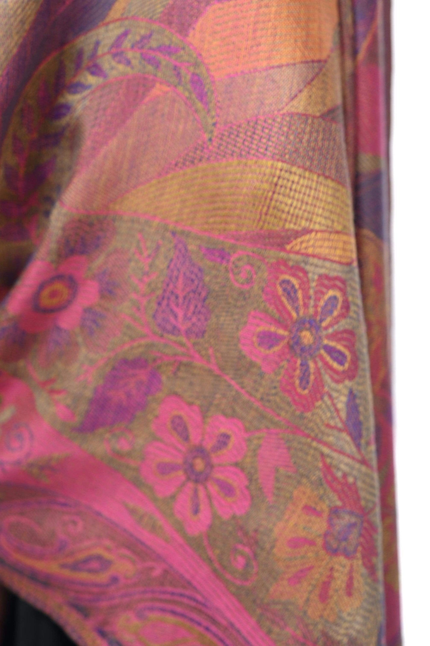 Pashwool 70x200 Pashwool Womens Silky Soft Stole, With Ethnic Weave Design