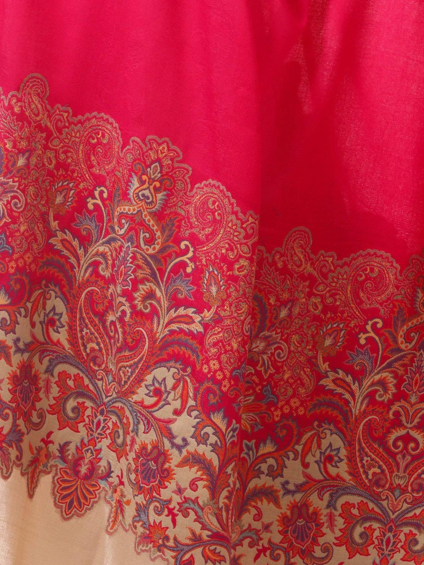Pashtush Women'S Jacquard Palla Shawl, Soft Faux Pashmina - Fluro Pink Pink
