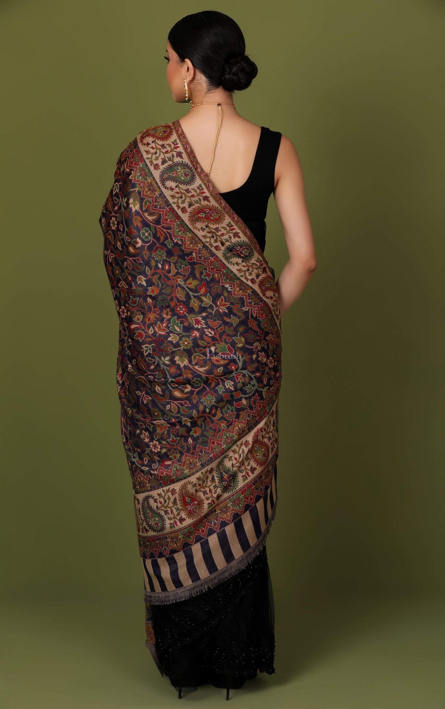 Pashtush Shawl Store Shawl Womens Kaani Shawl, Faux Pashmina, Soft and Warm, Beige
