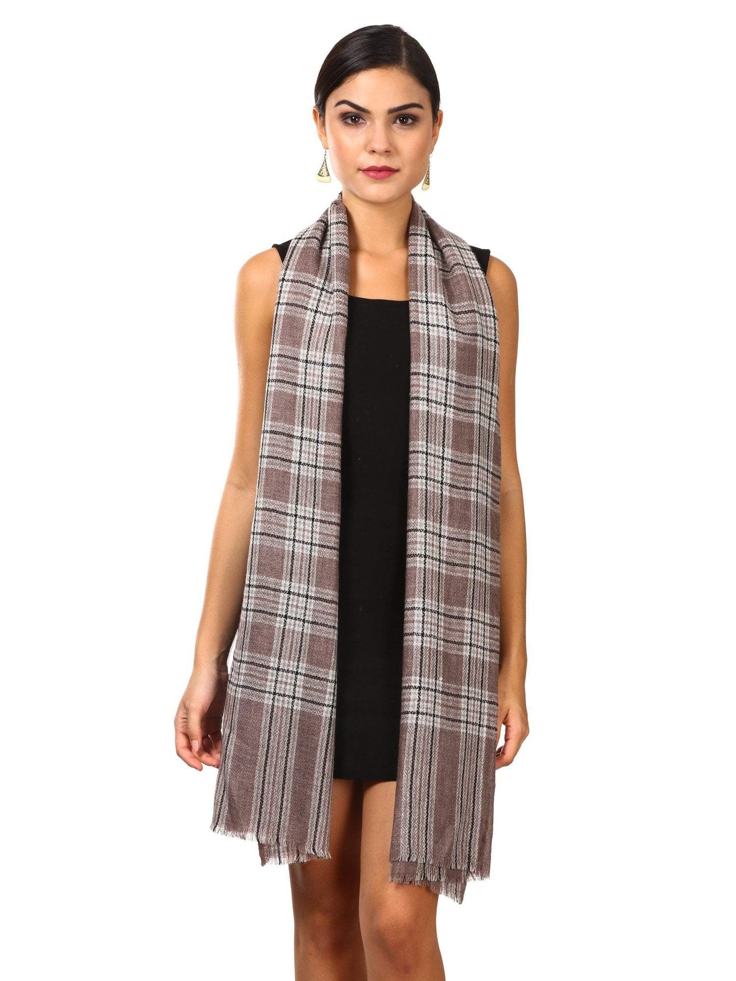Pashtush Shawl Store Scarf Cashmere Wool Blended Muffler - Tuscan Grey