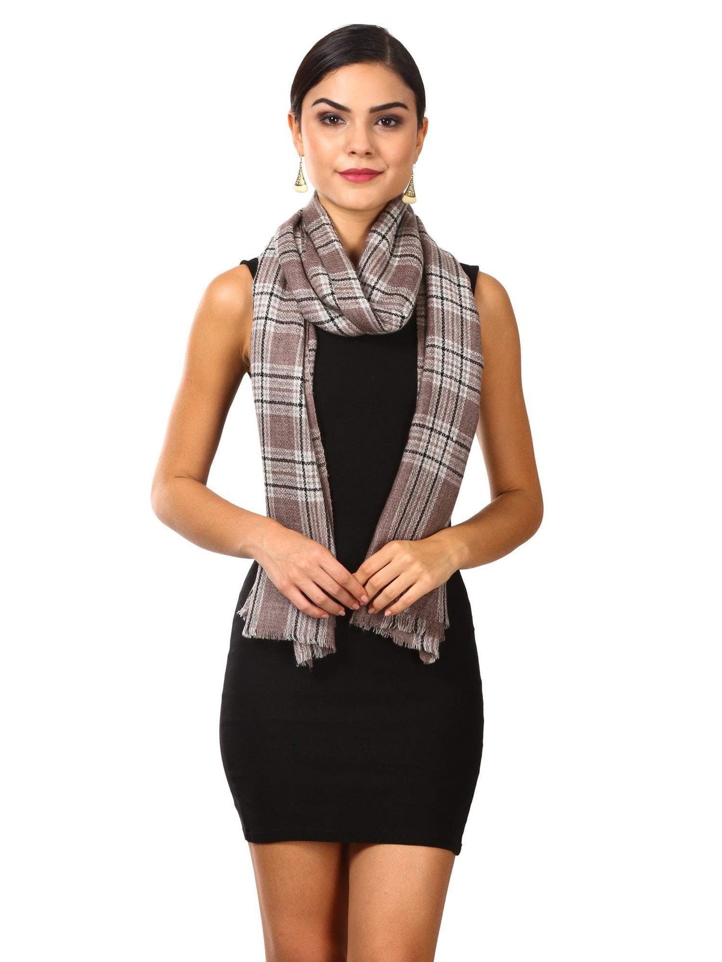 Pashtush Shawl Store Scarf Cashmere Wool Blended Muffler - Tuscan Grey