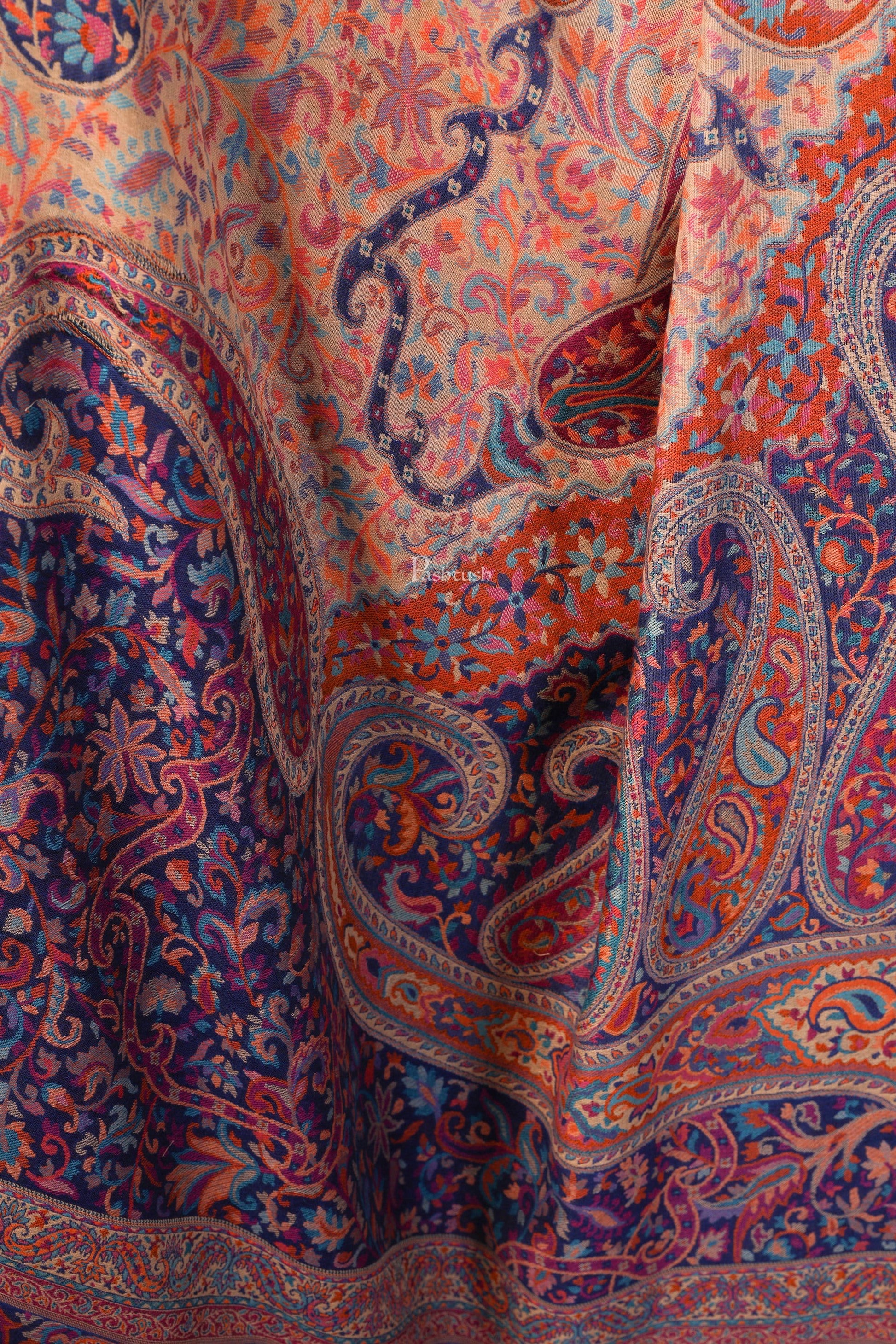 Pashtush India 100x200 Pashtush Women Kaani Weave Shawl, Rich Garden