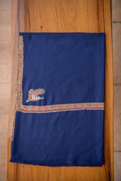 Pashtush India Womens Shawls Pashtush Womens Pure Pashmina Shawl, Navy Blue