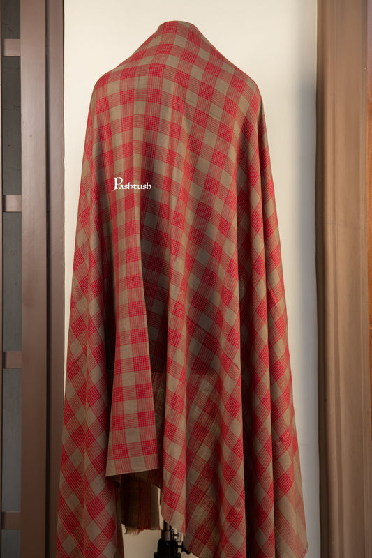 Pashtush India Mens Shawls Gents Shawl Pashtush Mens Pure Pashmina Shawl, Maroon