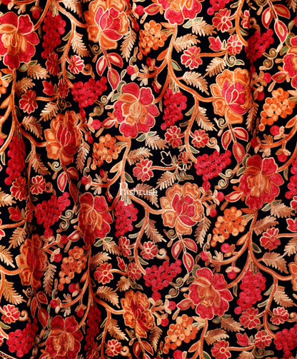 Pashtush India Womens Stoles and Scarves Scarf Copy of Pashtush Womens Peruvian Roses Scarf, Embroidery Stole, Soft And Warm