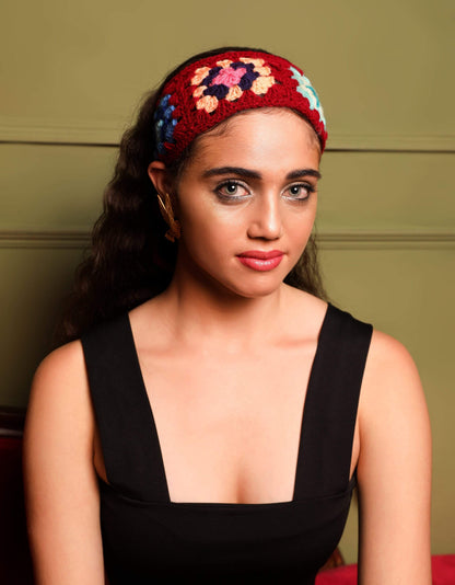 Pashtush India 0 Pashtush  100% Hand Knitted soft Tie Up HairBand