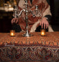 Pashtush India 100x200 Pashtush Embroidered Table Runner, 100% Pure Wool (Woolmark Certified)
