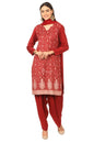 Pashtush India Womens Stoles and Scarves Scarf Pashtush Embroidery Suit, Fine Wool (Unstitched) -  Maroon