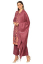 Pashtush India Womens Stoles and Scarves Scarf Pashtush Embroidery Suit, With Self Stole (Unstitched) - Peel Lilac