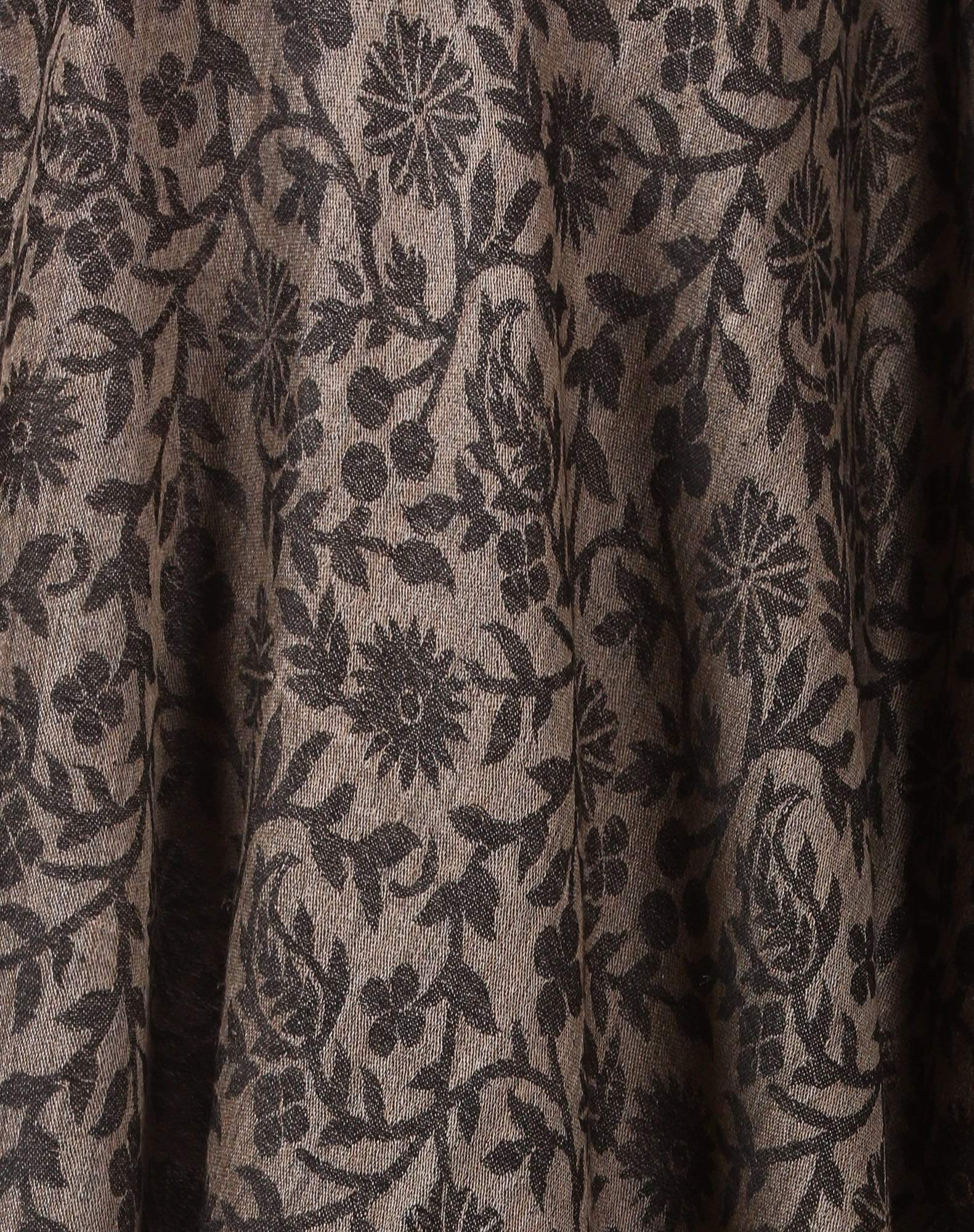 Pashtush India Stole Pashtush Fine Wool Luxury Floral Design Scarf, Pashmina handfeel Blended Stole.