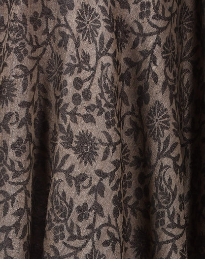 Pashtush India Stole Pashtush Fine Wool Luxury Floral Design Scarf, Pashmina handfeel Blended Stole.