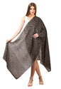 Pashtush India 70x200 Pashtush Fine Wool Luxury Floral Design Scarf, Pashmina handfeel Blended Stole.