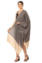 Pashtush India Womens Stoles and Scarves Scarf Pashtush Fine Wool Luxury Striped Design Scarf, Stole, Weaving Design - Black