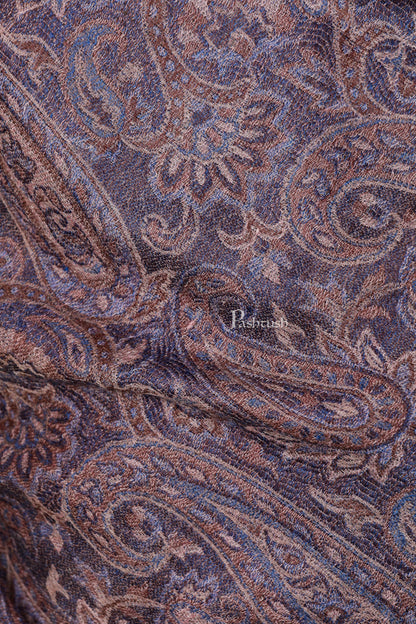 Pashtush Shawl Store Stole Pashtush Heritage Collection, Woven Wool Cashmere, Chanting Paisleys Scarf, Extra soft