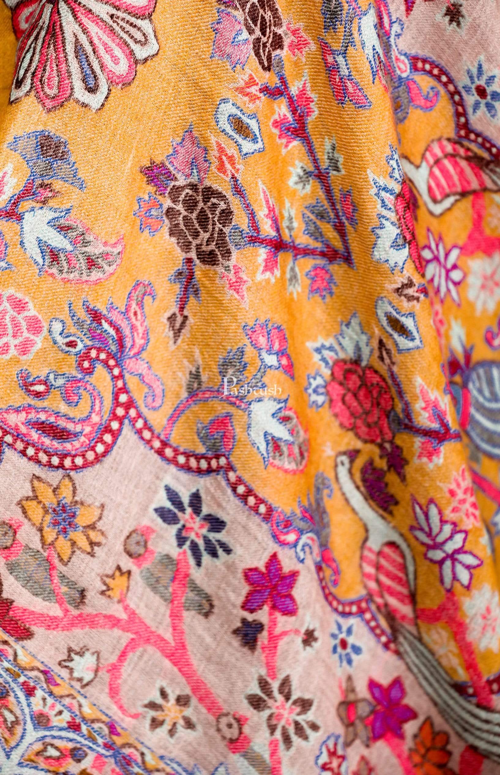 Pashtush Shawl Store Stole Pashtush Heritage Collection, Woven Wool Cashmere, Shikaardar Scarf, Extra soft