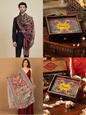 Pashtush India Gift Pack Pashtush His and Her Gift Set of Bamboo Stoles, Multicoloured, Packaged in Keepsake Wooden Chester Gift Box