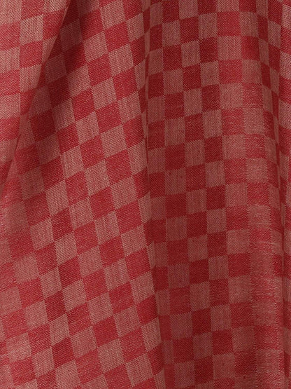 Pashtush India Gift Pack Pashtush His And Her Gift Set Of Checkered Fine Wool Stoles With Premium Gift Box Packaging, Black and Maroon