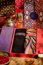 Pashtush India Gift Pack Pashtush His And Her Gift Set Of Checkered Stole and Printed Bamboo Stole With Premium Gift Box Packaging, Black and Multicolour