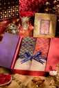 Pashtush India Gift Pack Pashtush His And Her Gift Set Of Checkered Stoles With Premium Gift Box Packaging, Black and Maroon