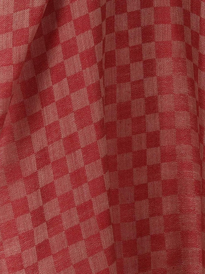 Pashtush India Gift Pack Pashtush His And Her Gift Set Of Checkered Stoles With Premium Gift Box Packaging, Black and Maroon