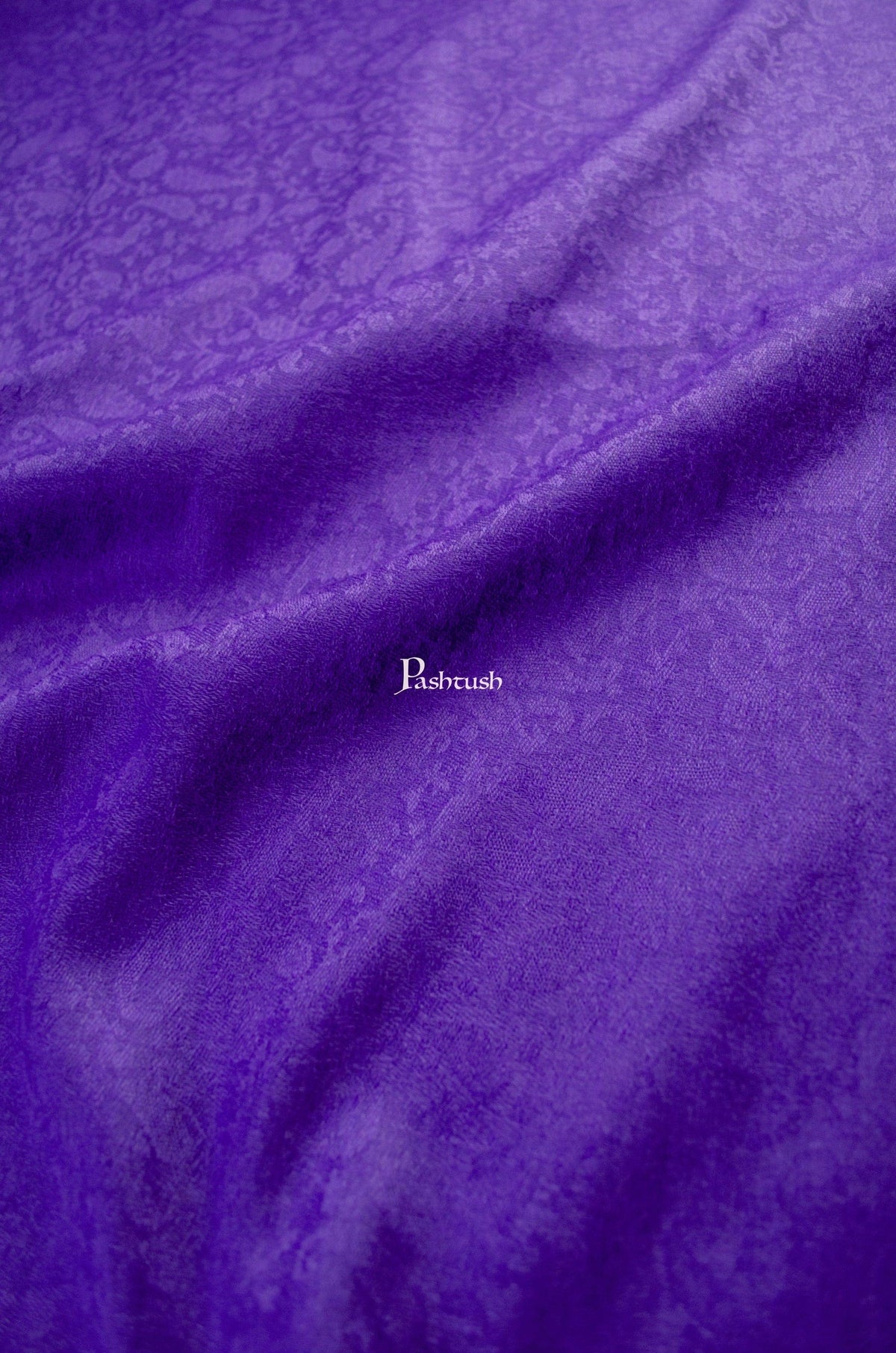Pashtush India Gift Pack Pashtush His And Her Gift Set Of Fine Wool Self Stole and Bamboo Stole With Premium Gift Box Packaging, Violet and Multicolour