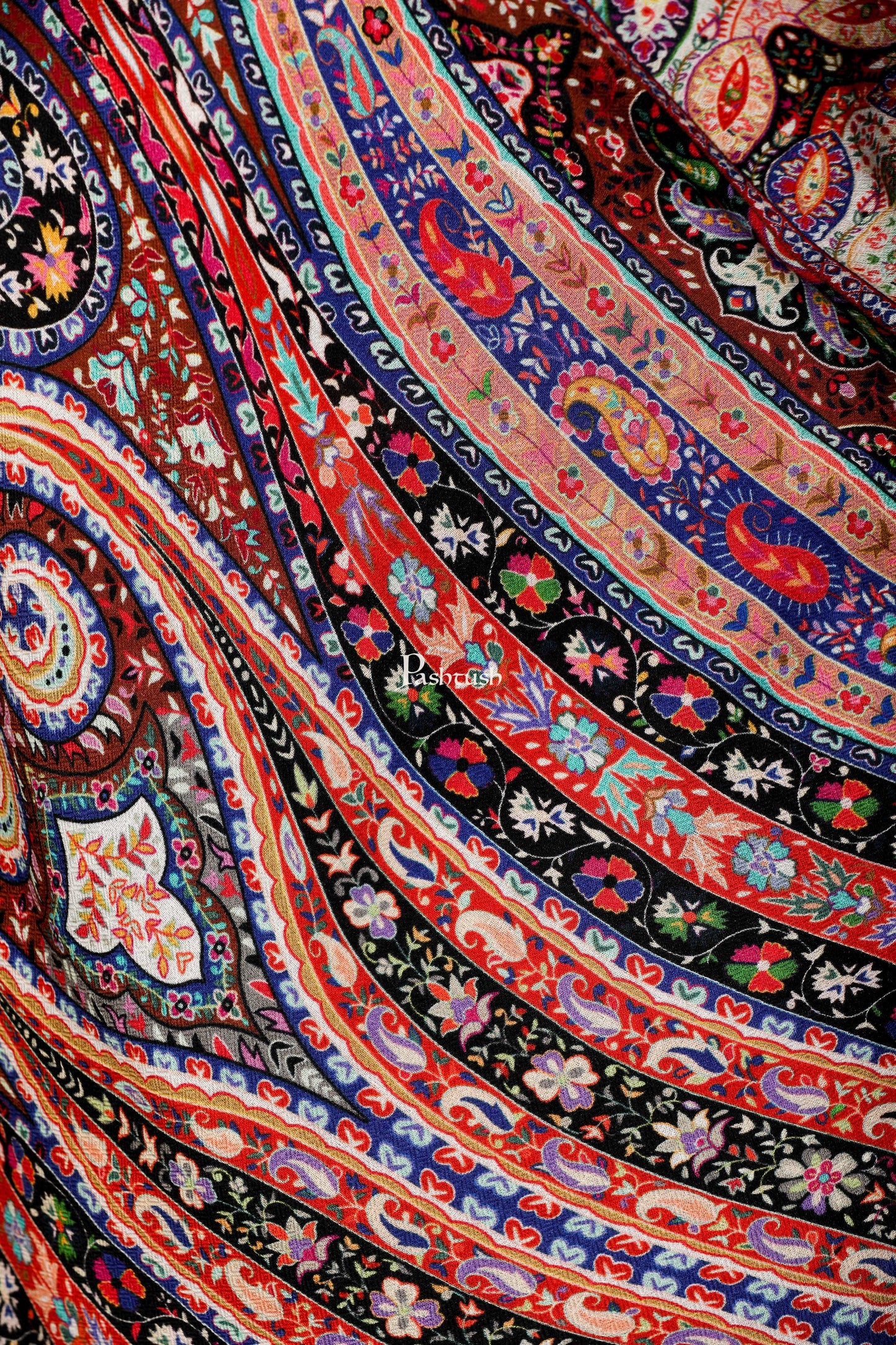 Pashtush India Gift Pack Pashtush His And Her Gift Set Of Fine Wool Self Stole and Bamboo Stole With Premium Gift Box Packaging, Violet and Multicolour