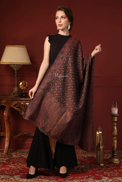 Pashtush India Gift Pack Pashtush His And Her Gift Set of Fine Wool Stoles, Premium Gift Box Packaging, Beige and Black