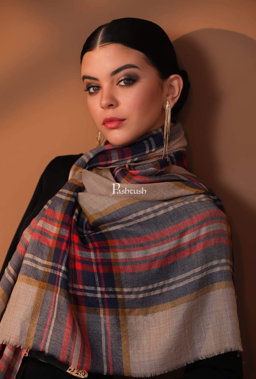 Pashtush India Gift Pack Pashtush His And Her Gift Set of Mens Bamboo Stole and Womens Cashmere Stole, Premium Gift Box Packaging, Multicolour