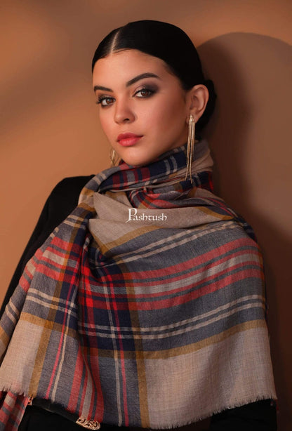 Pashtush India Gift Pack Pashtush His And Her Gift Set of Mens Bamboo Stole and Womens Cashmere Stole, Premium Gift Box Packaging, Multicolour