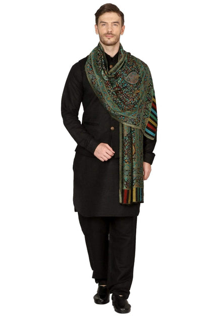 Pashtush India Gift Pack Pashtush His And Her Gift Set of Mens Bamboo Stole and Womens Cashmere Stole, Premium Gift Box Packaging, Multicolour