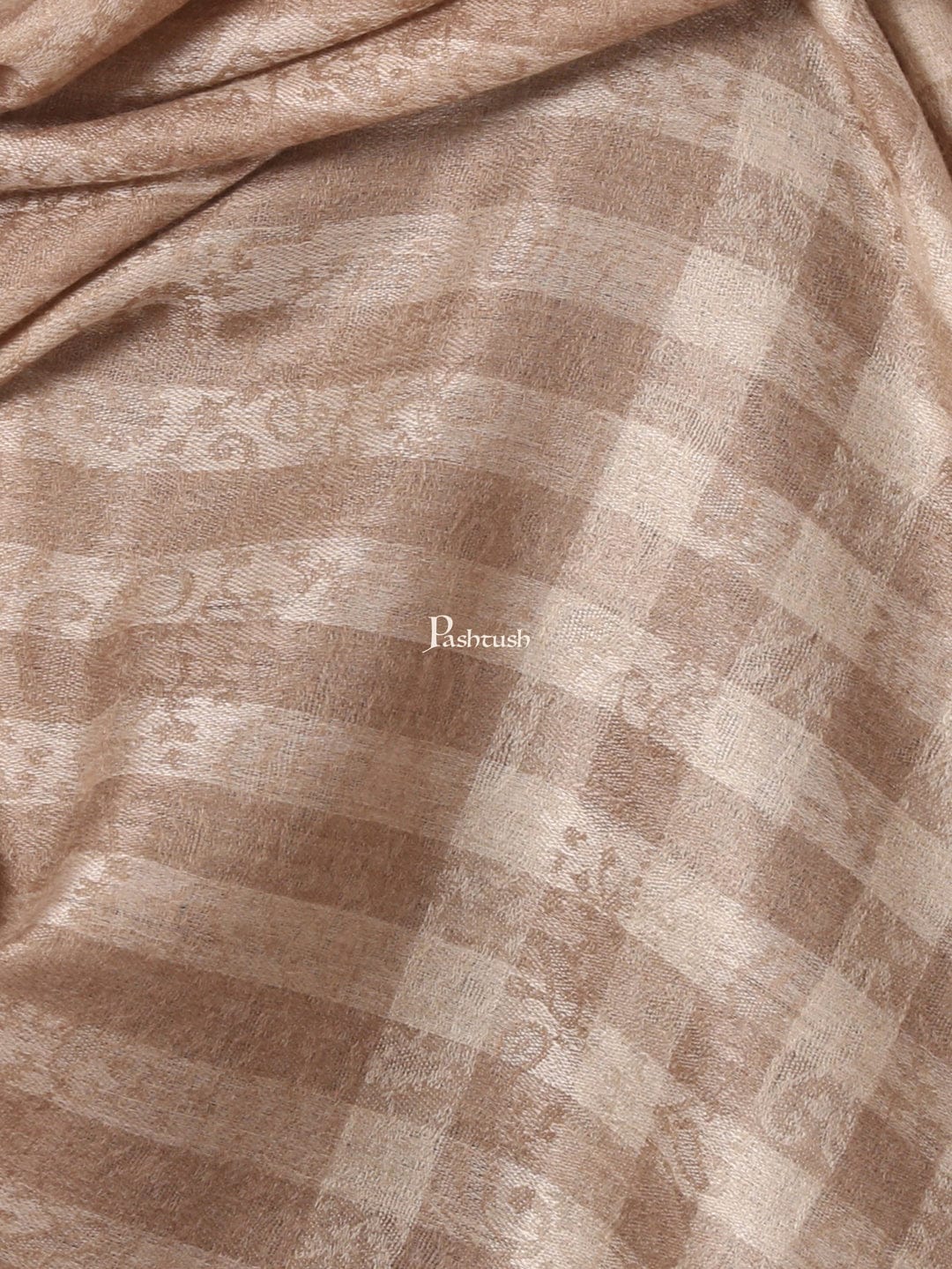 Pashtush India Gift Pack Pashtush His And Her Gift Set of Mens Fine Wool Stole and Womens Jamawar Shawl, Premium Gift Box Packaging, Taupe and Blue