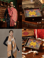Pashtush India Gift Pack Pashtush His and Her Gift Set of Mens Fine Wool Stole, Maroon and Marigold, Packaged in Keepsake Wooden Chester Gift Box