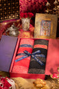 Pashtush India Gift Pack Pashtush His And Her Gift Set Of Reversible Stripe Design Stoles With Premium Gift Box Packaging, Red and Black