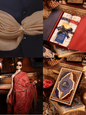 Pashtush India Gift Pack Pashtush His And Her Set Of 100% Pure Wool Shawls, Premium Gift Box Packaging, Taupe and Rose