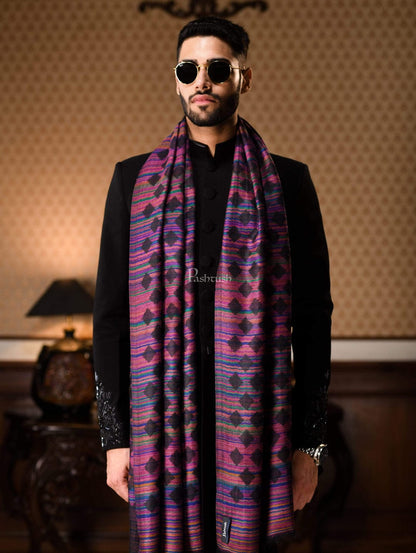 Pashtush India Gift Pack Pashtush His And Her Set Of 100% Pure Wool Stoles, Premium Gift Box Packaging, Multicoloured