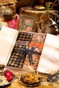 Pashtush India Gift Pack Pashtush His And Her Set Of Check Shawl and Ethnic Palla Shawl With Premium Gift Box Packaging, Black and Orange