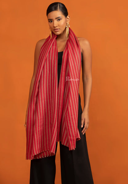 Pashtush India Gift Pack Pashtush His and Her Set of Fine Silk Wool Stoles with Premium Gift Box Packaging, Black and Crimson