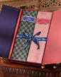 Pashtush India Gift Pack Pashtush His And Her Set Of Fine Wool Checkerd Stoles, Premium Gift Box Packaging, Black & Powder Pink