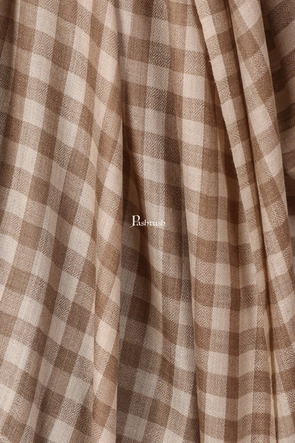 Pashtush India Gift Pack Pashtush His And Her Set Of Fine Wool Shawls, Premium Gift Box Packaging, Beige and Ivory