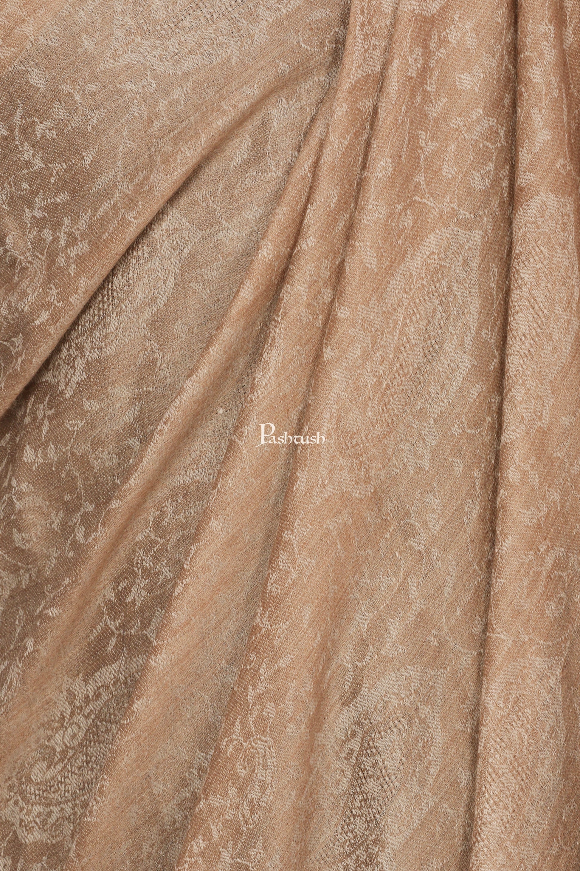 Pashtush India Gift Pack Pashtush His And Her Set Of Fine Wool Shawls With Premium Gift Box Packaging, Beige